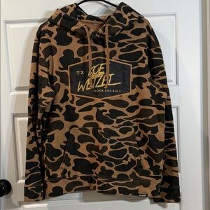 Koe Wetzel camo duck rock and roll hoodie large